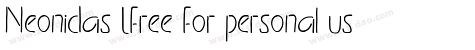 Neonidas (free for personal use)字体转换